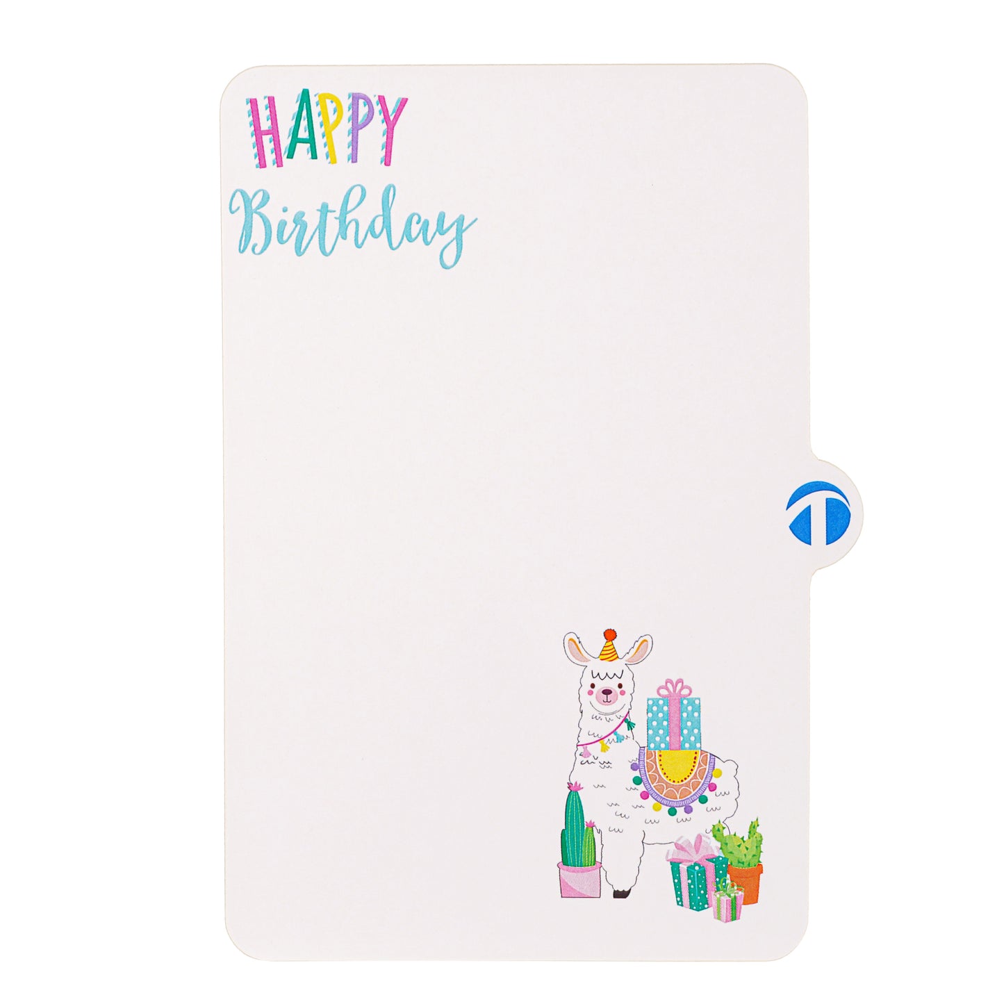 Llama Hold Gift Box Birthday Card