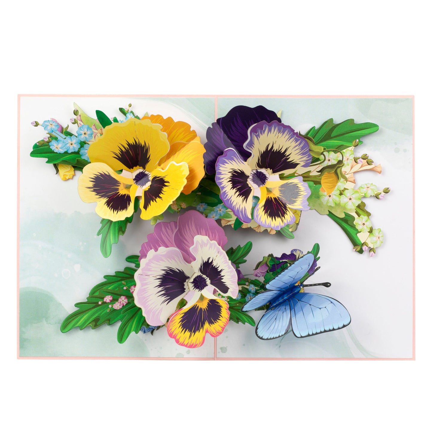 Pansy Garden Pop Up Greeting Card