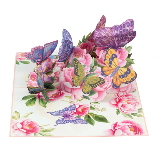 Spring Butterfly Garden Pop Up Greeting Card