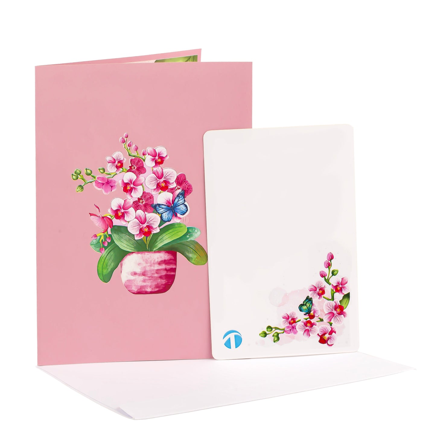 Orchid Branch Pop Up Greeting Card