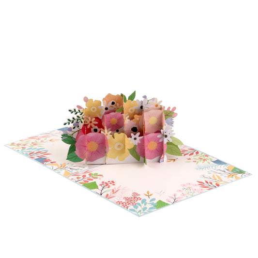 Flower Garden Pop Up Greeting Card