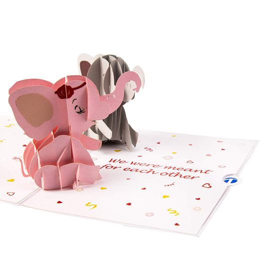 Two Elephants Love Card