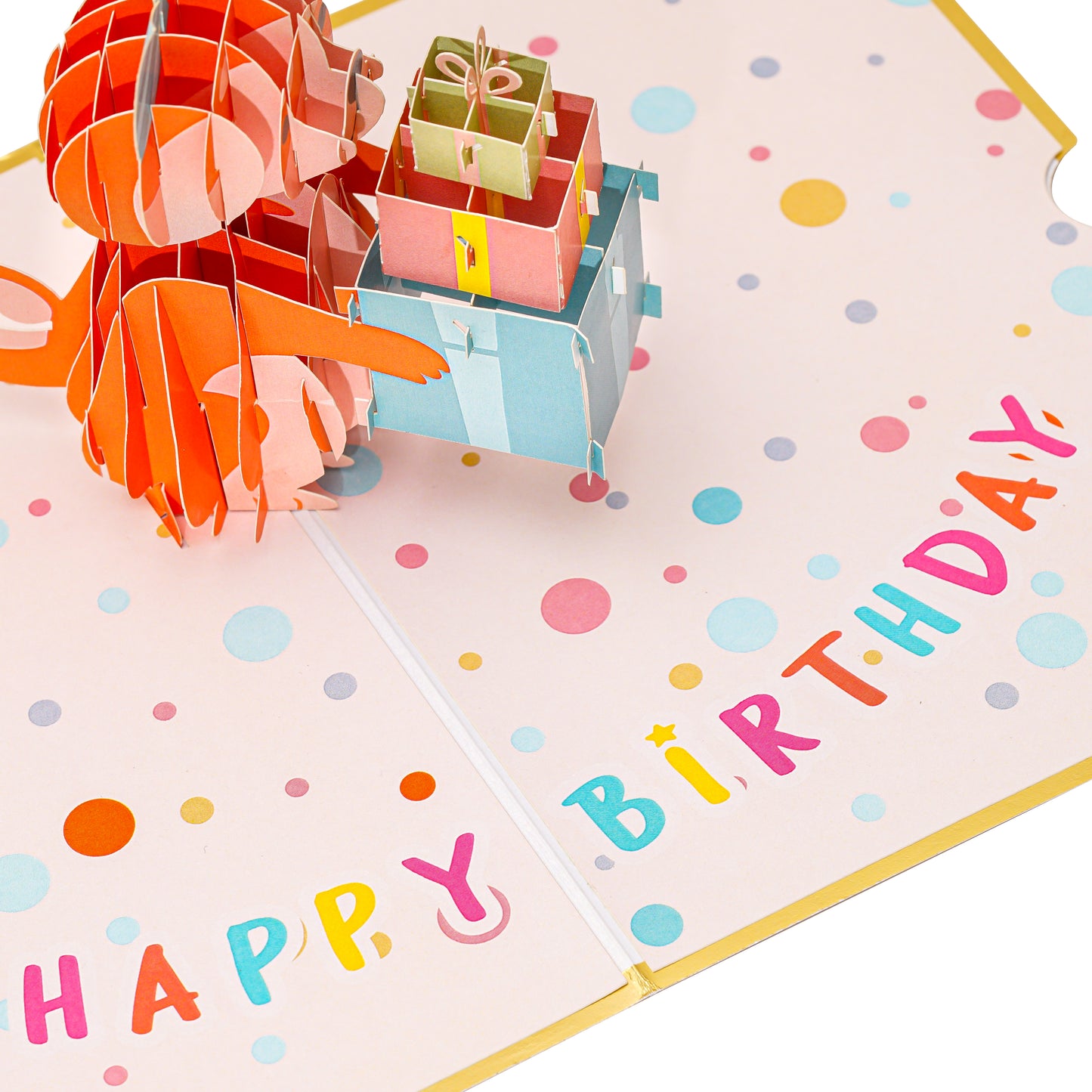 Dog Hold Gift Box Birthday Card