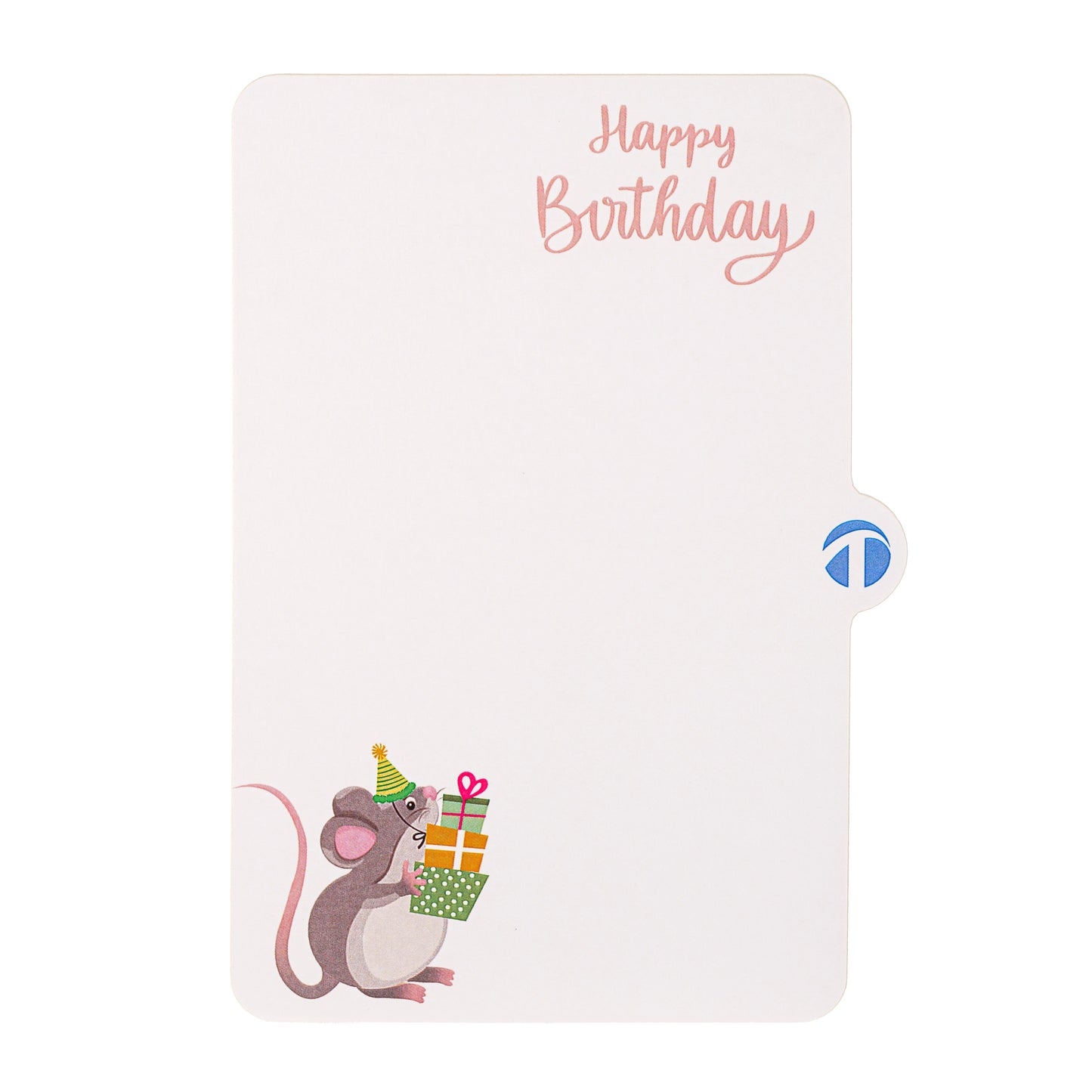 Mouse Hold Gift Box Birthday Card